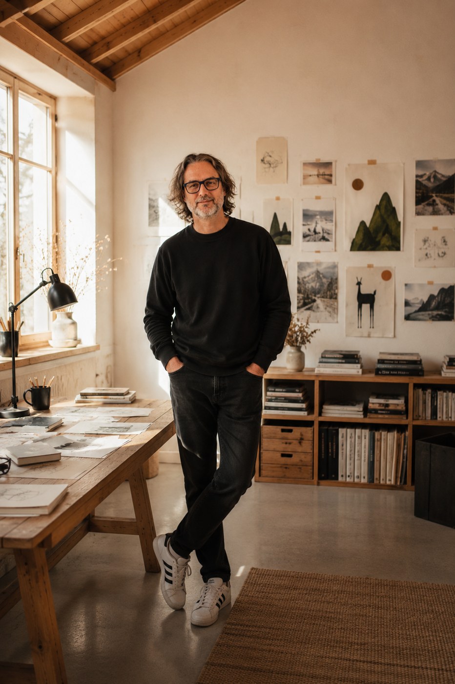 Xavi, fundador de nïu labs, a l'estudi